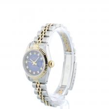 Ladies Rolex 69173 18ct Yellow Gold Stainless Steel case with Blue Vignette Diamond dial