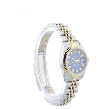 Ladies Rolex 69173 18ct Yellow Gold Stainless Steel case with Blue Vignette Diamond dial
