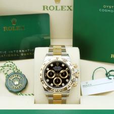 Gents Rolex Daytona 116503 18ct Yellow Gold Stainless Steel case with Black Diamond dial