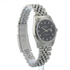 Gents Rolex Datejust 16234 Steel case with Black Diamond dial