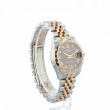 Ladies Rolex DateJust 31 178341 18ct Rose Gold   Stainless Steel case with Chocolate Diamond Set dial