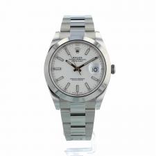 Gents Rolex DateJust 41 126300 Steel case with White dial