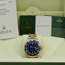 Gents Rolex Submariner Date 16613 18ct Yellow Gold Stainless Steel case with Blue dial