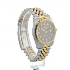 Gents Rolex Datejust 36 16233 Yellow Gold   Stainless Steel case with Slate Diamond Dot dial