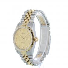 Gents Rolex Datejust 16233 18ct Yellow Gold   Stainless Steel case with Champagne Jubilee Diamond dial