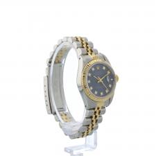 Ladies Rolex DateJust 69173 18ct Yellow Gold   Stainless Steel case with Blue Diamond dial