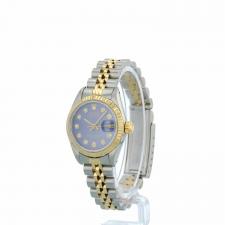 Ladies Rolex DateJust 69173 18ct Yellow Gold   Stainless Steel case with Blue Diamond dial