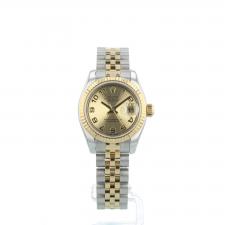Ladies Rolex Datejust 179173 18ct Yellow Gold   Stainless Steel case with Gilt dial
