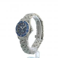 Ladies Omega Seamaster 2583.80.00 Silver case with Blue Wave  dial