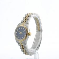 Ladies Rolex DateJust 69173 18ct Yellow Gold   Stainless Steel case with Blue Diamond dial