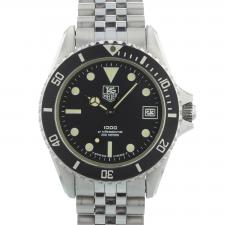 Gents Tag Heuer 1000 980.013L Steel case with Black dial
