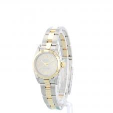 Ladies Rolex Oyster Perpetual 76183 18ct Yellow Gold   Stainless Steel case with Silver dial