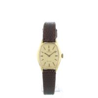 Ladies Omega DeVille 18 CT case with Champagne dial