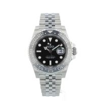 Gents Rolex GMT Master II 126710GRNR Steel case with Black dial