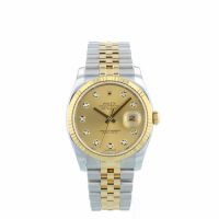 Gents Rolex DateJust 116233 18ct Yellow Gold Stainless Steel case with Champagne Diamond dial