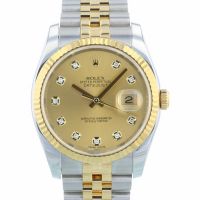 Gents Rolex DateJust 116233 18ct Yellow Gold Stainless Steel case with Champagne Diamond dial