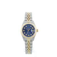 Ladies Rolex Datejust 79173 18ct Yellow Gold   Stainless Steel case with Blue Diamond dial