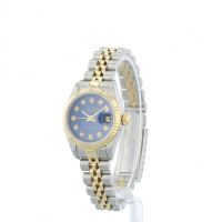Ladies Rolex Datejust 79173 18ct Yellow Gold   Stainless Steel case with Blue Diamond dial