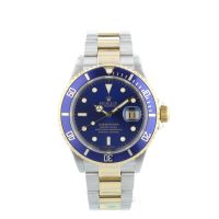 Gents Rolex Submariner Date 16613 18ct Yellow Gold   Stainless Steel case with Blue dial