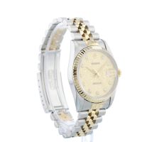 Gents Rolex DateJust 16233 18ct Yellow Gold Stainless Steel case with Champagne Jubilee Diamond dial