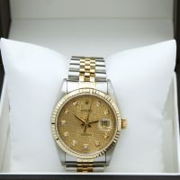 Gents Rolex DateJust 16233 18ct Yellow Gold   Stainless Steel case with Champagne Jubilee Diamond dial