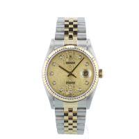 Gents Rolex DateJust 16233 18ct Yellow Gold   Stainless Steel case with Champagne Jubilee Diamond dial
