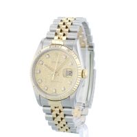 Gents Rolex DateJust 16233 18ct Yellow Gold   Stainless Steel case with Champagne Jubilee Diamond dial