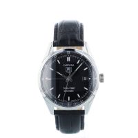 Gents Tag Heuer Twin Time WV2115-0 Steel case with Black dial