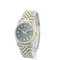 Gents Rolex DateJust 36 16233 18ct Yellow Gold   Stainless Steel case with Green Diamond Set dial