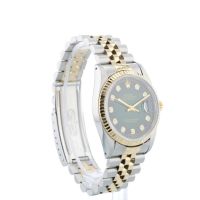 Gents Rolex DateJust 36 16233 18ct Yellow Gold   Stainless Steel case with Green Diamond Set dial