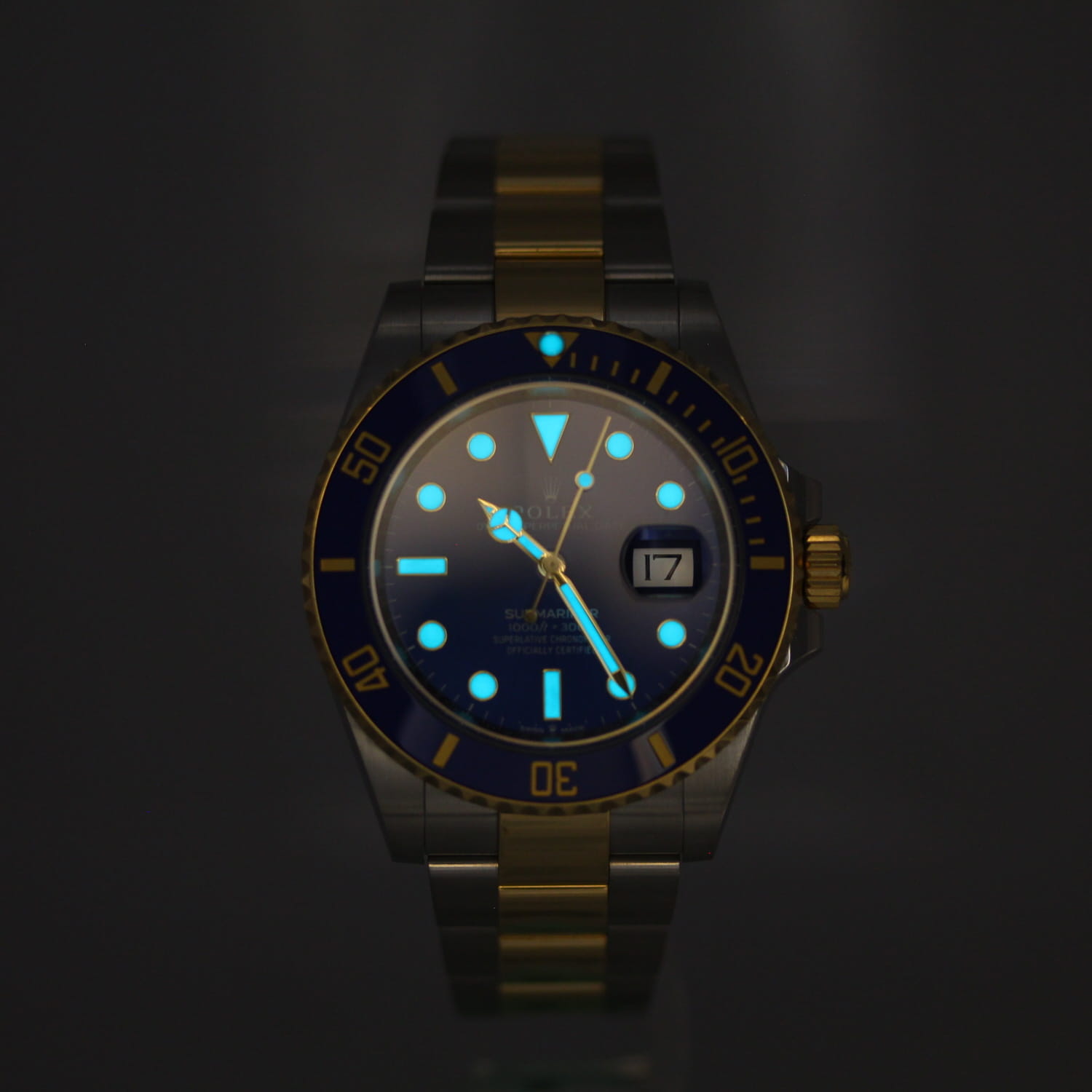 Rolex Submariner Lume Blue 